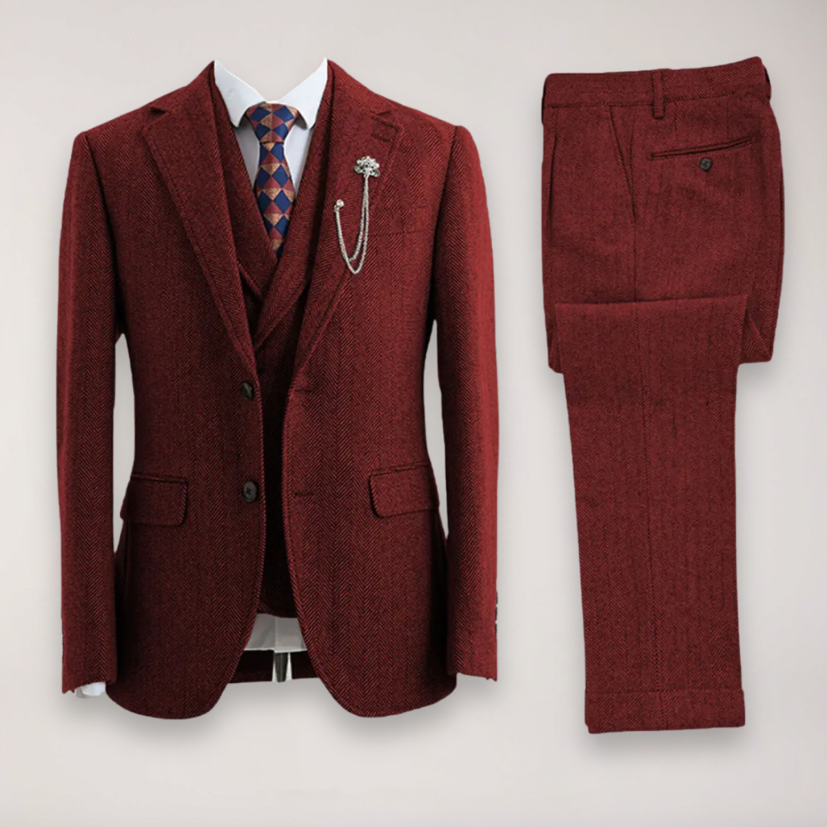 Walter – Tailored Herringbone Suit Jacket - Image 5