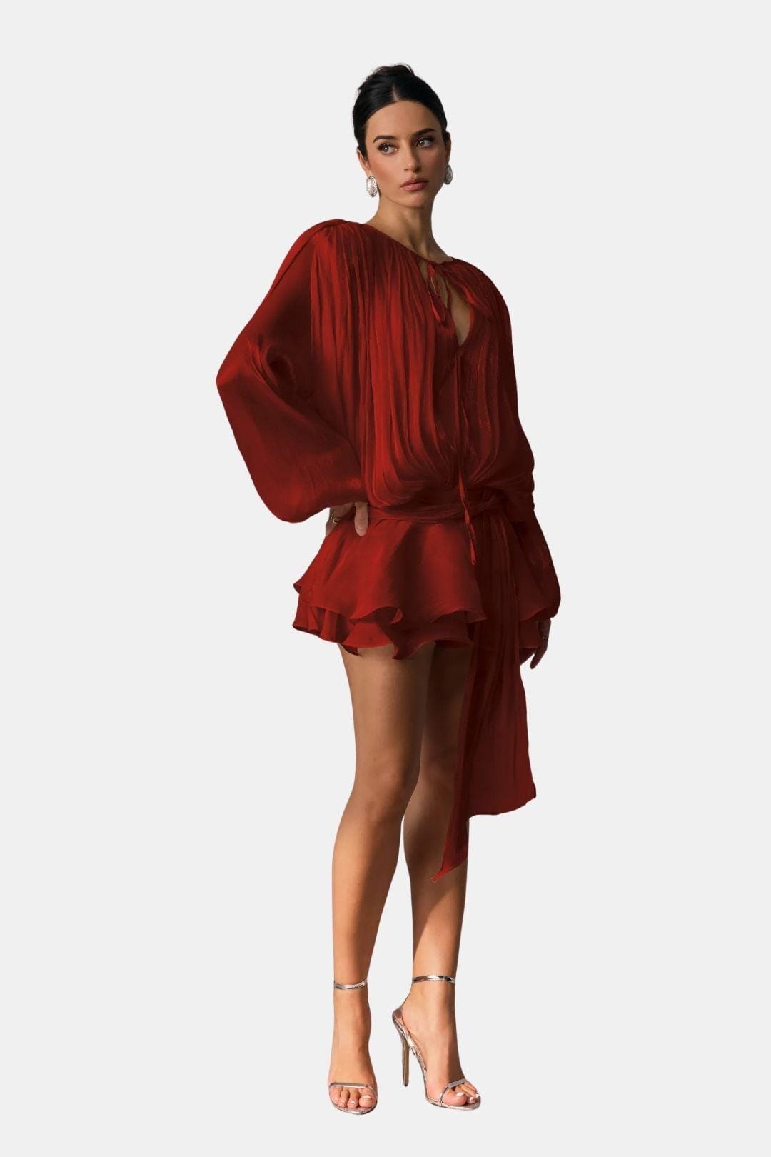 Emma – Pleated with Ruched Hem Dress - Image 3