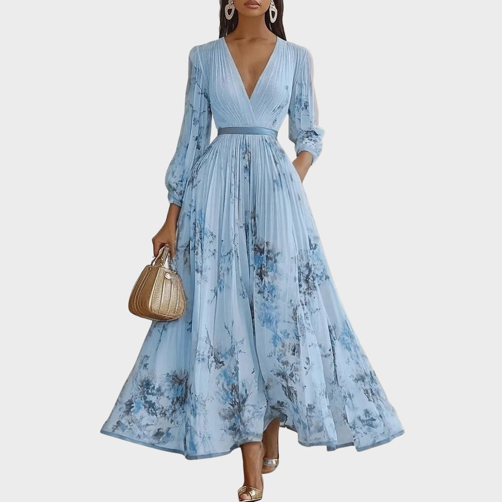 Lea – Elegant Pleated Maxi Dress - Image 5