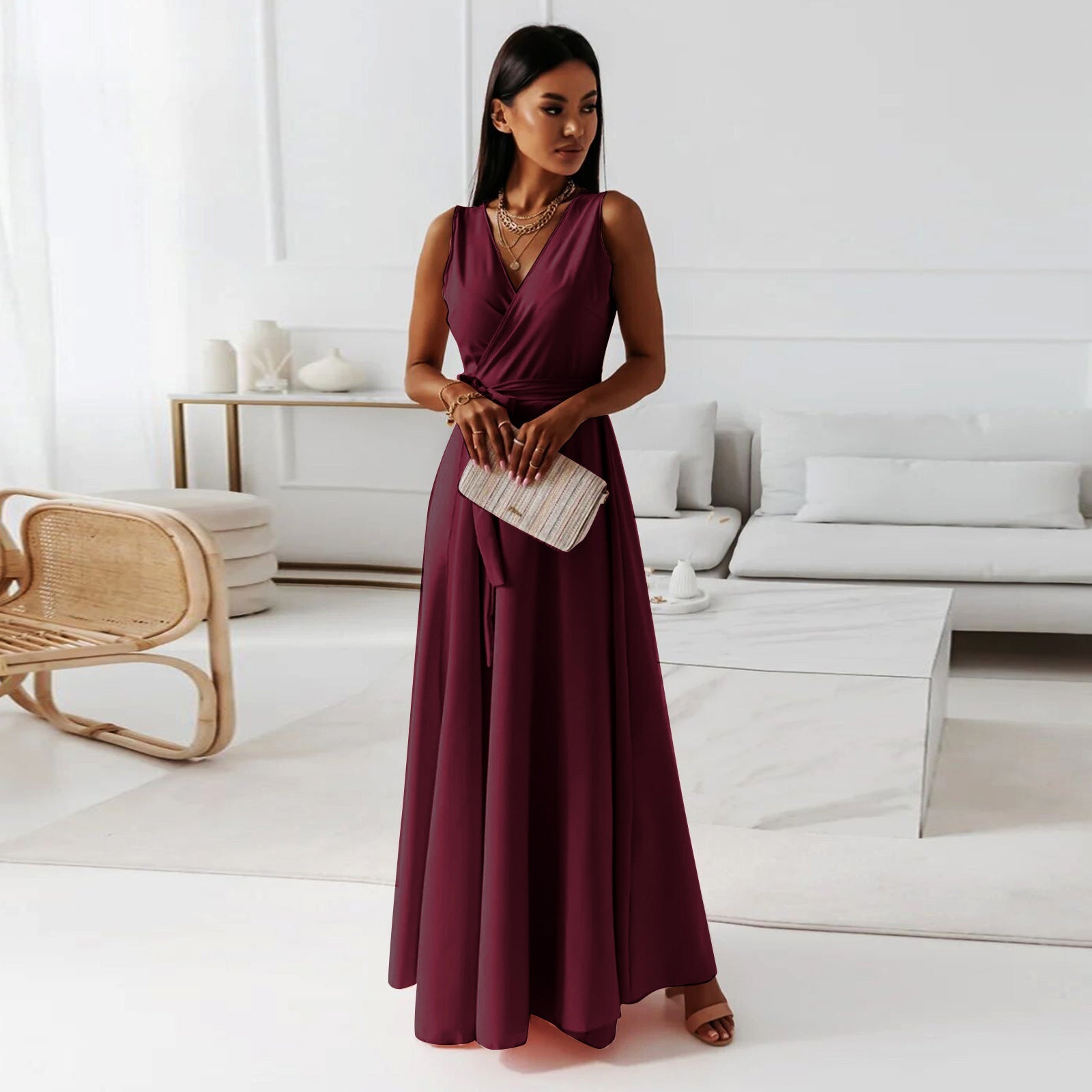 Annika – Women Floral Print Wedding Guest Dress - Image 3