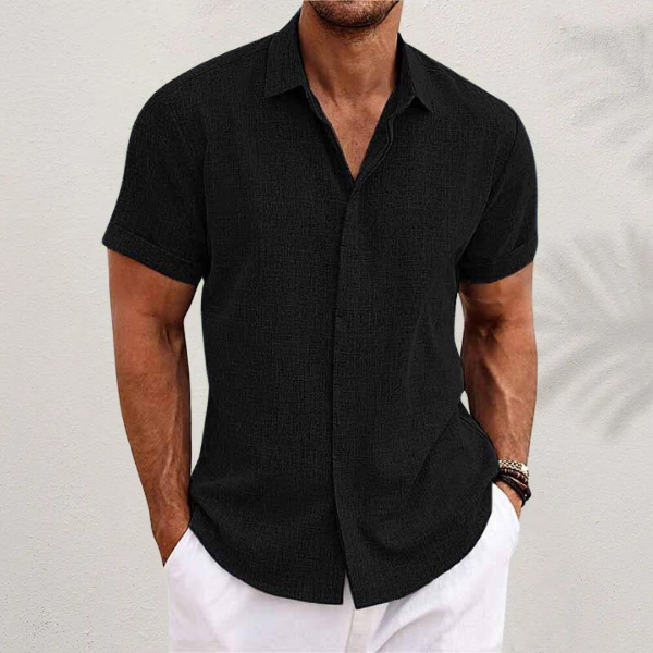 Manuel – Men’s Classic Linen Shirt Shirt - Image 2