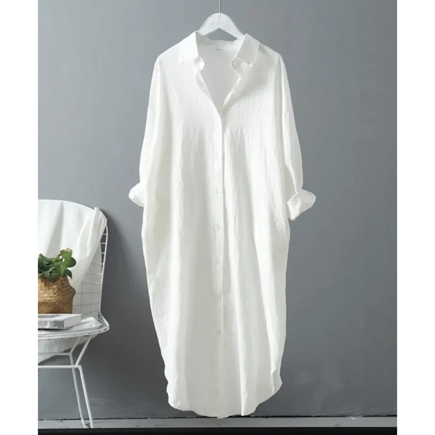 Women’s jacket with a button placket, loose fit and long length - J&B; - 5 - London-stylehouse.com