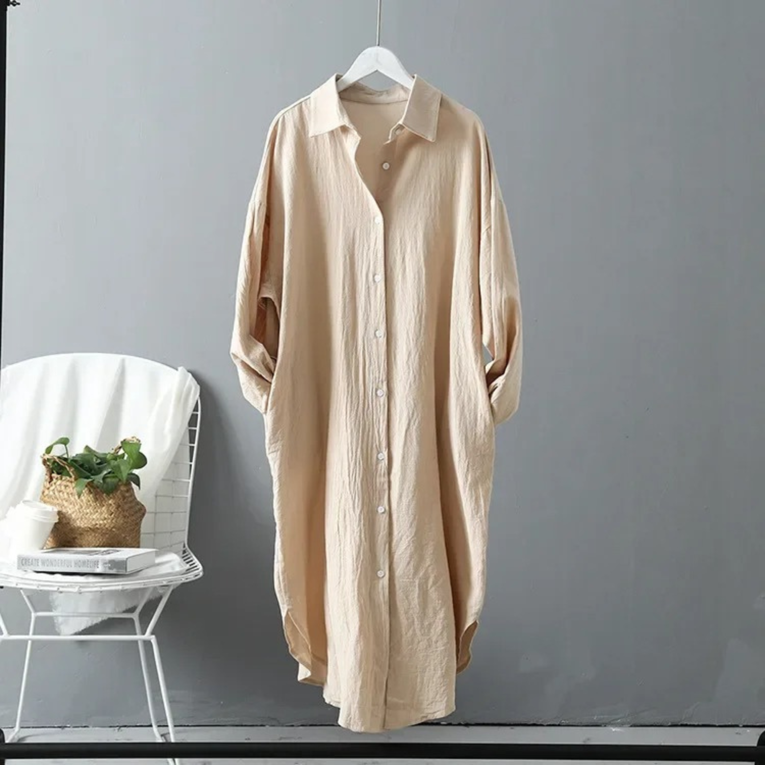 Women’s jacket with a button placket, loose fit and long length - J&B; - 7 - London-stylehouse.com