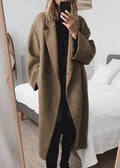 Oversized women’s coat with a textured look and wide lapels - J&B; - 1 - London-stylehouse.com