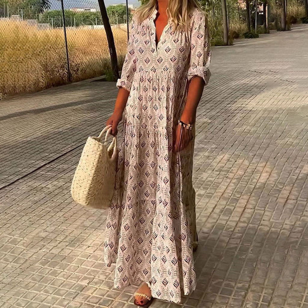 Laura – Women Floral Print Maxi Dress - Image 3