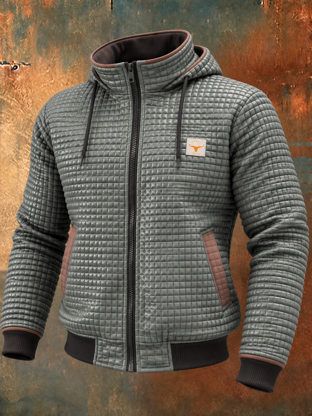 Liam – Sherpa-Lined Quilted Zip Hoodie for Men