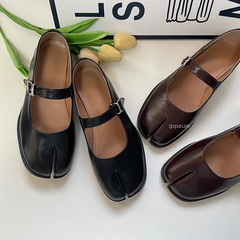 Anja – Leather Mary Jane Shoes with Strap for Women - Image 4