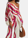 Two-piece set for women: off-the-shoulder top and wide-leg trousers - J&B; - 2 - London-stylehouse.com
