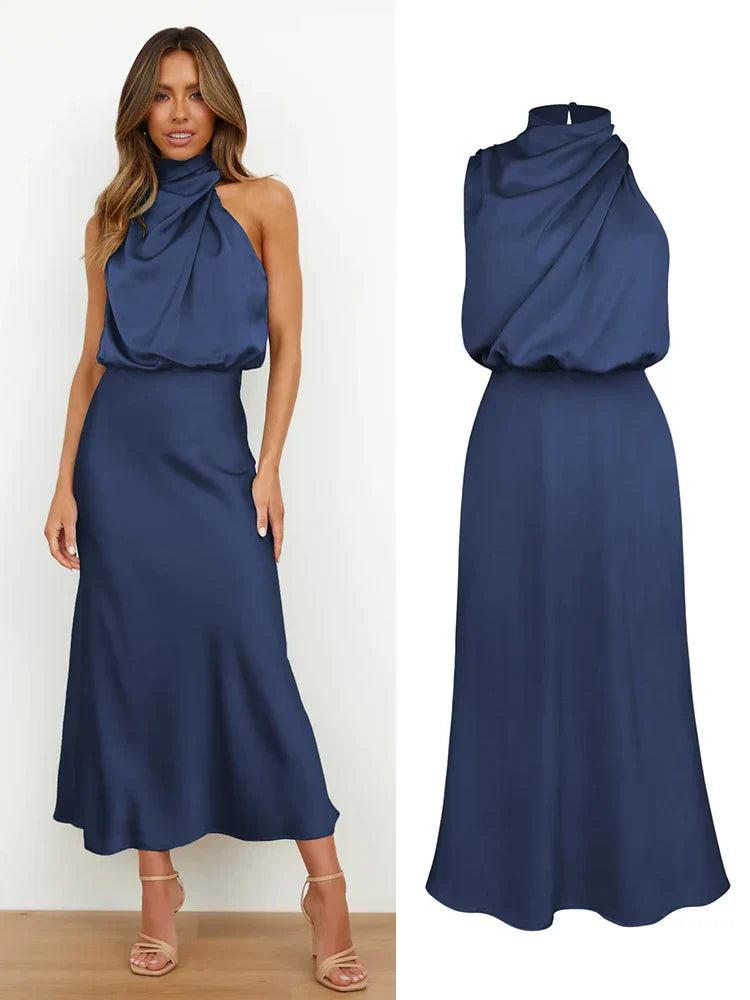 Susanne – Women Elegant with Draped Neckline Dress - Image 10