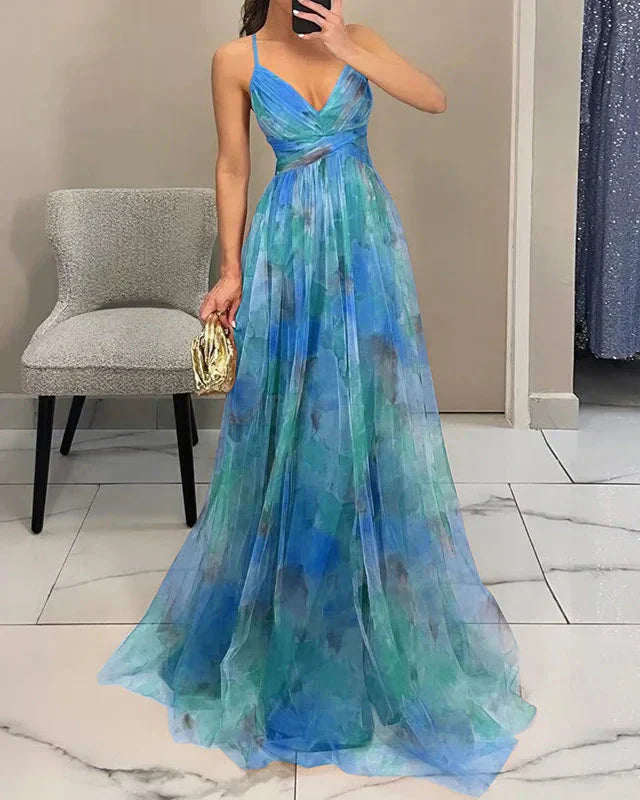 Lina – Elegant Maxi dress for women with spring floral print for Women - Image 8