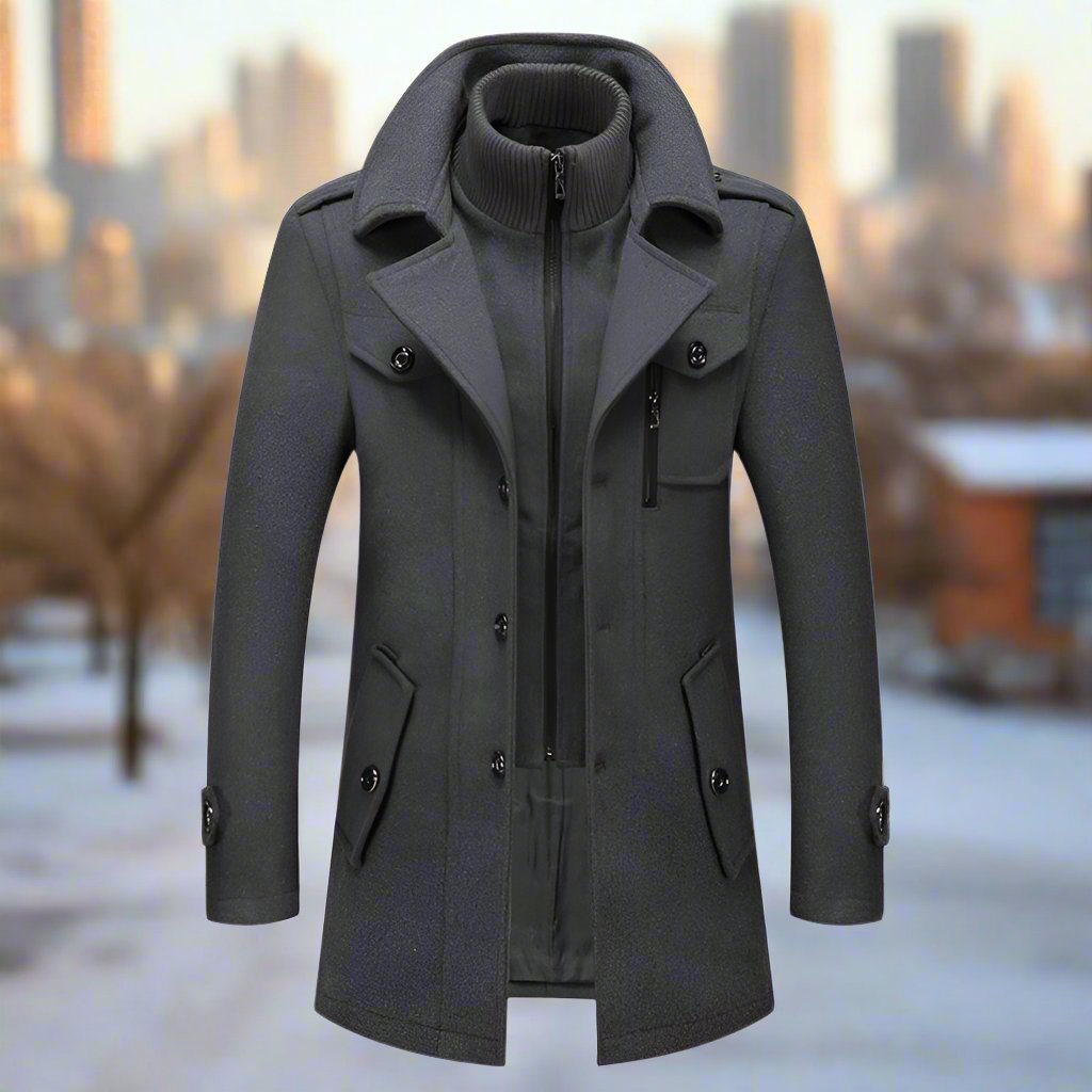 Men’s utility jacket with a structured fit and zip fastening - J&B; - 1 - London-stylehouse.com