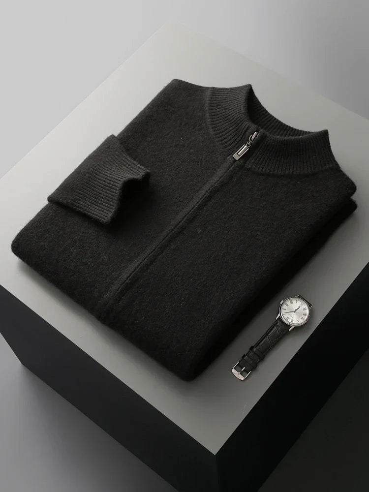 Men’s bomber jacket with a soft texture and front zip - J&B; - 13 - London-stylehouse.com