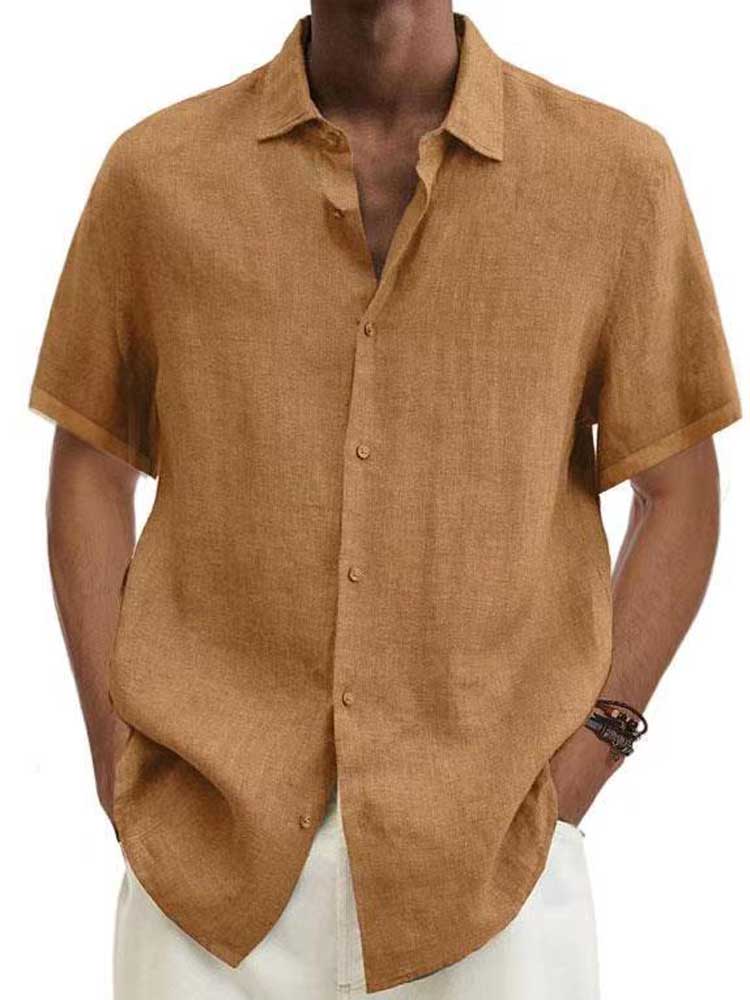 Walter – Men’s Short Sleeve Linen Shirt - Image 3