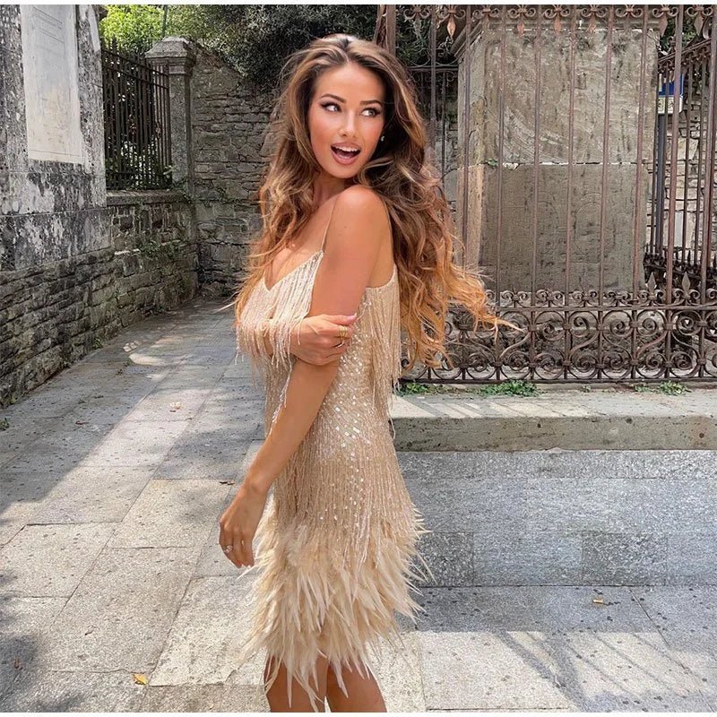 Elvira – Fluffy Fringe Dress for Women - Image 15