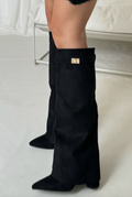 Women’s knee-high boots with a straight shaft and pointed toe - J&B; - 1 - London-stylehouse.com