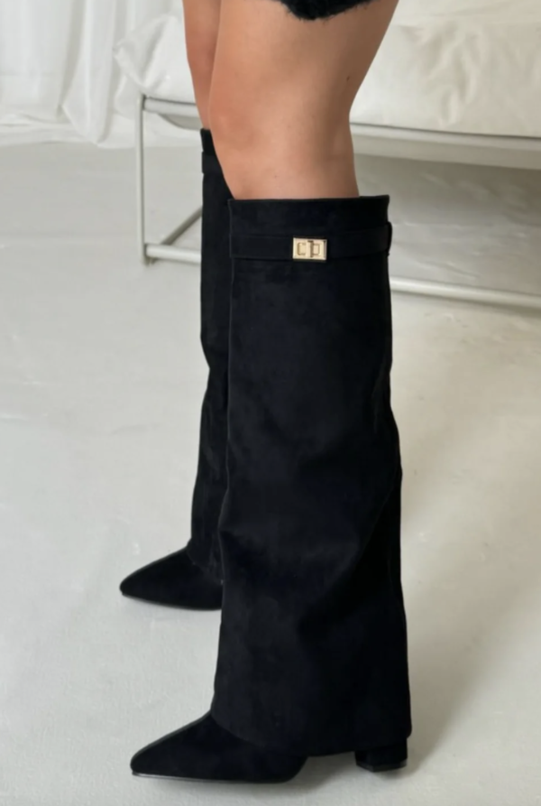 Women’s knee-high boots with a straight shaft and pointed toe - J&B; - 1 - London-stylehouse.com