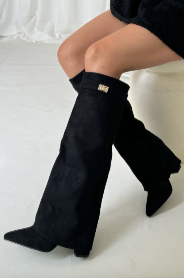 Women’s knee-high boots with a straight shaft and pointed toe - J&B; - 5 - London-stylehouse.com