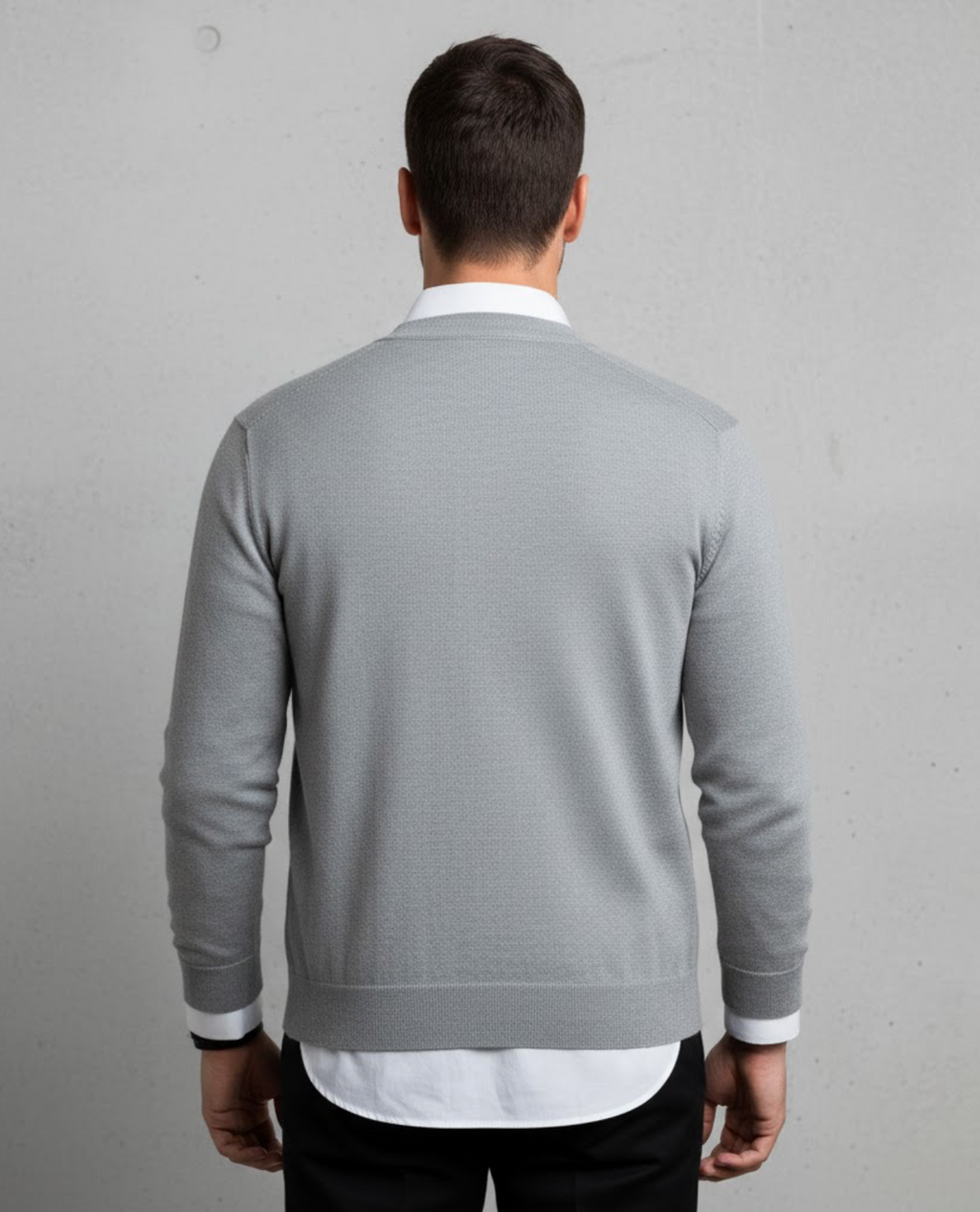Men’s cardigan with a V-neck, button placket at the front and pockets - J&B; - 2 - London-stylehouse.com