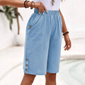 Gabriele – Women Button Detail Summer Shorts - Image 1