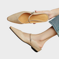 Elvira – Women Mules Pointed Toe Mary Jane Strappy Flats - Image 1