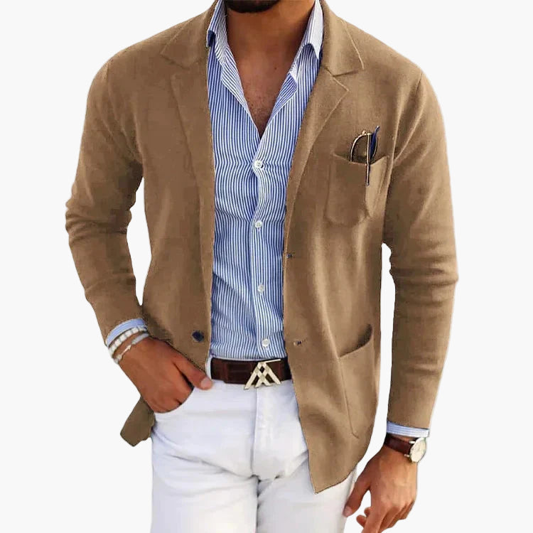 Men’s tailored-fit blazer with a single-button fastening - J&B; - 2 - London-stylehouse.com