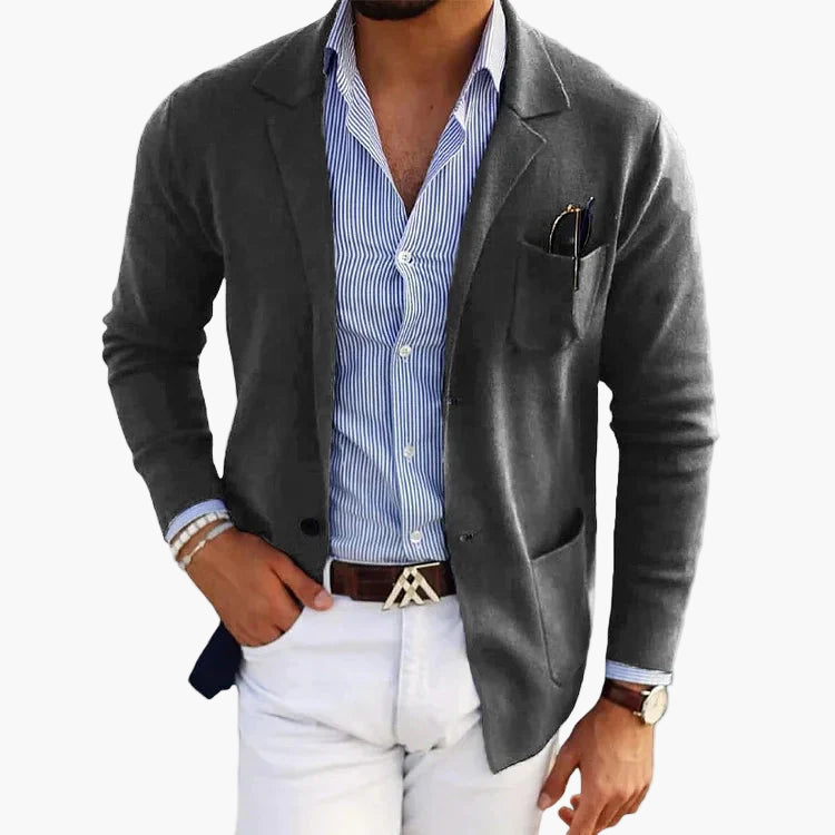 Men’s tailored-fit blazer with a single-button fastening - J&B; - 4 - London-stylehouse.com