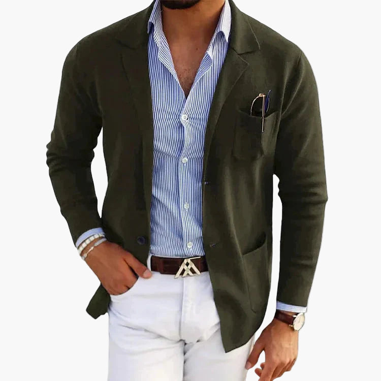Men’s tailored-fit blazer with a single-button fastening - J&B; - 5 - London-stylehouse.com