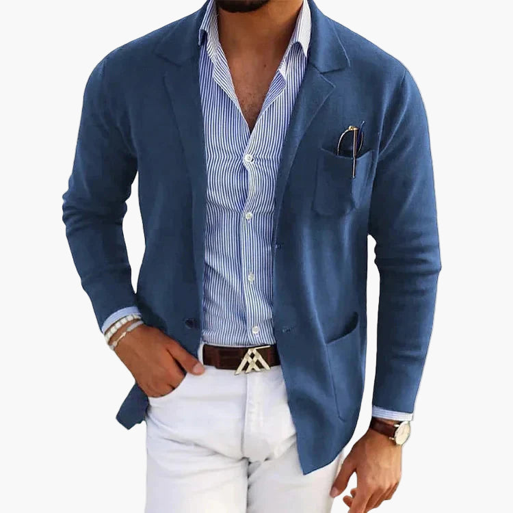 Men’s tailored-fit blazer with a single-button fastening - J&B; - 1 - London-stylehouse.com