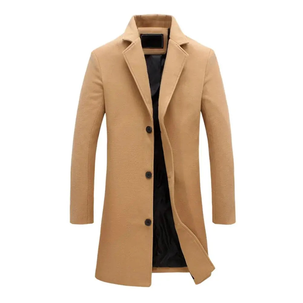 Men’s winter coat in a tailored fit with a drooping lapel and button placket - J&B; - 2 - London-stylehouse.com