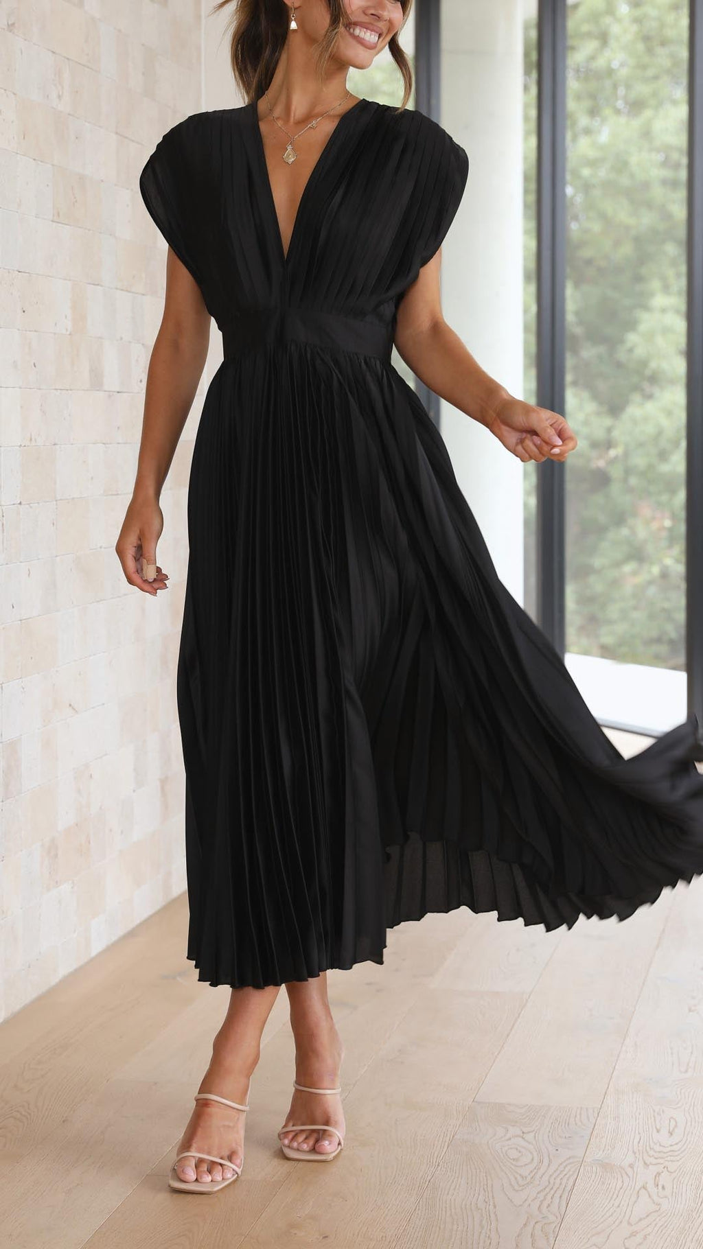 Paula – Women Pleated Maxi Dress - Image 17