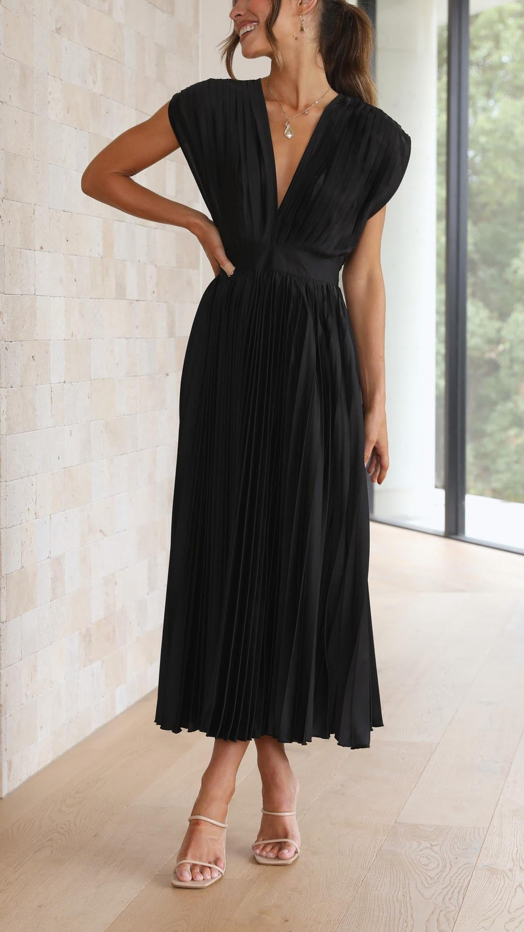 Ella – Elegant Pleated Maxi Dress for Women - Image 14