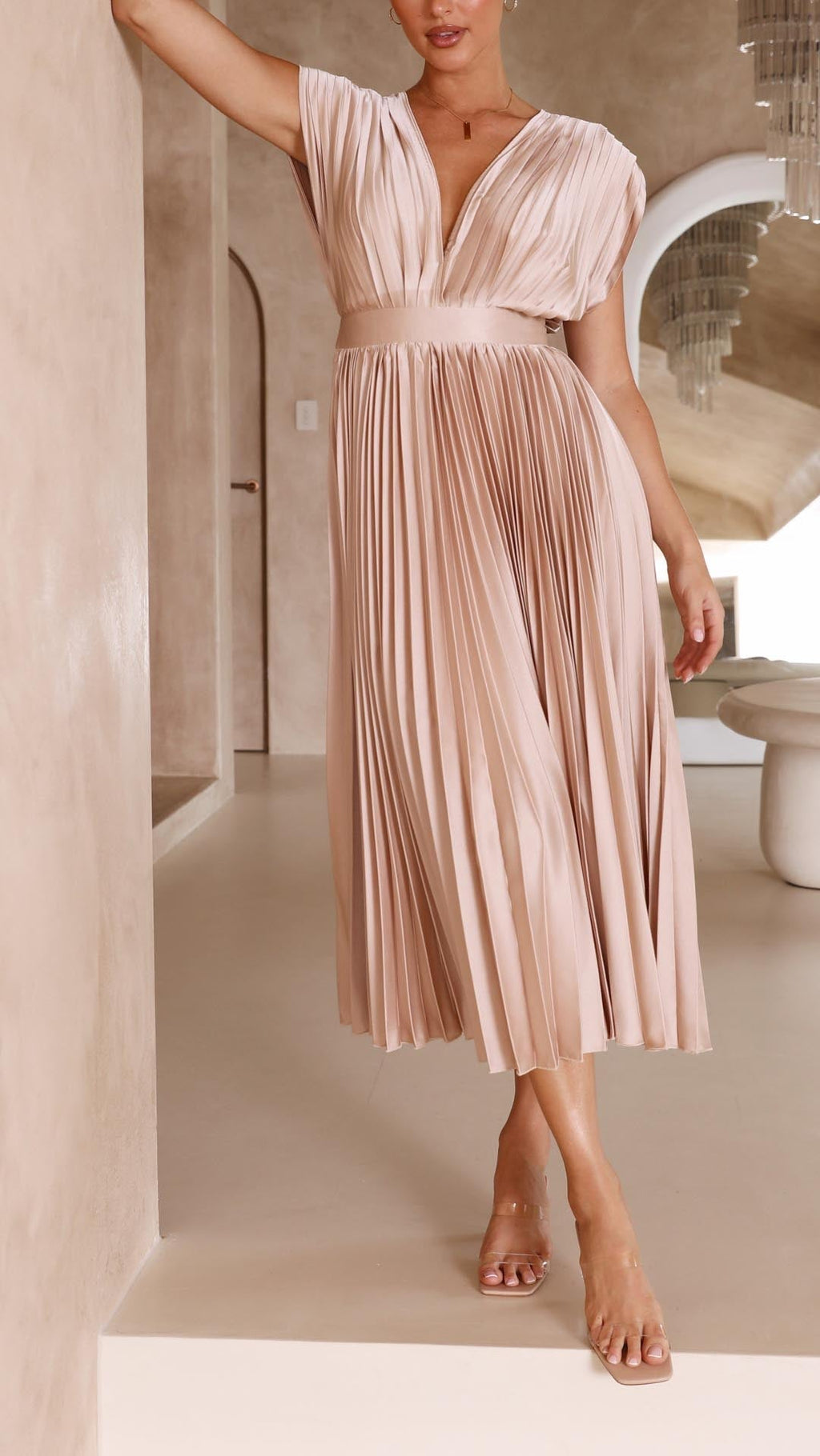 Paula – Women Pleated Maxi Dress - Image 9