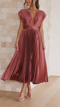 Paula – Women Pleated Maxi Dress - Image 3