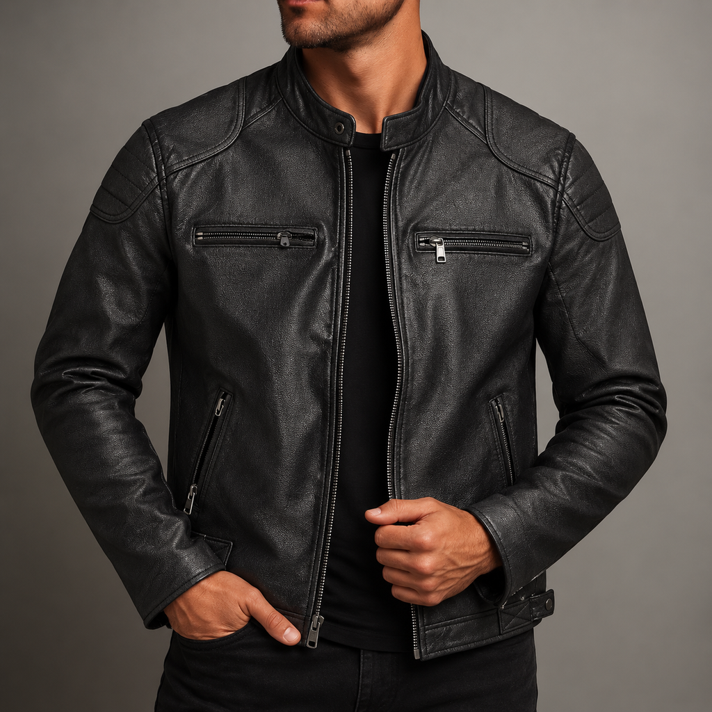 Men’s  jacket – Structured fit with quilted shoulders | L&S