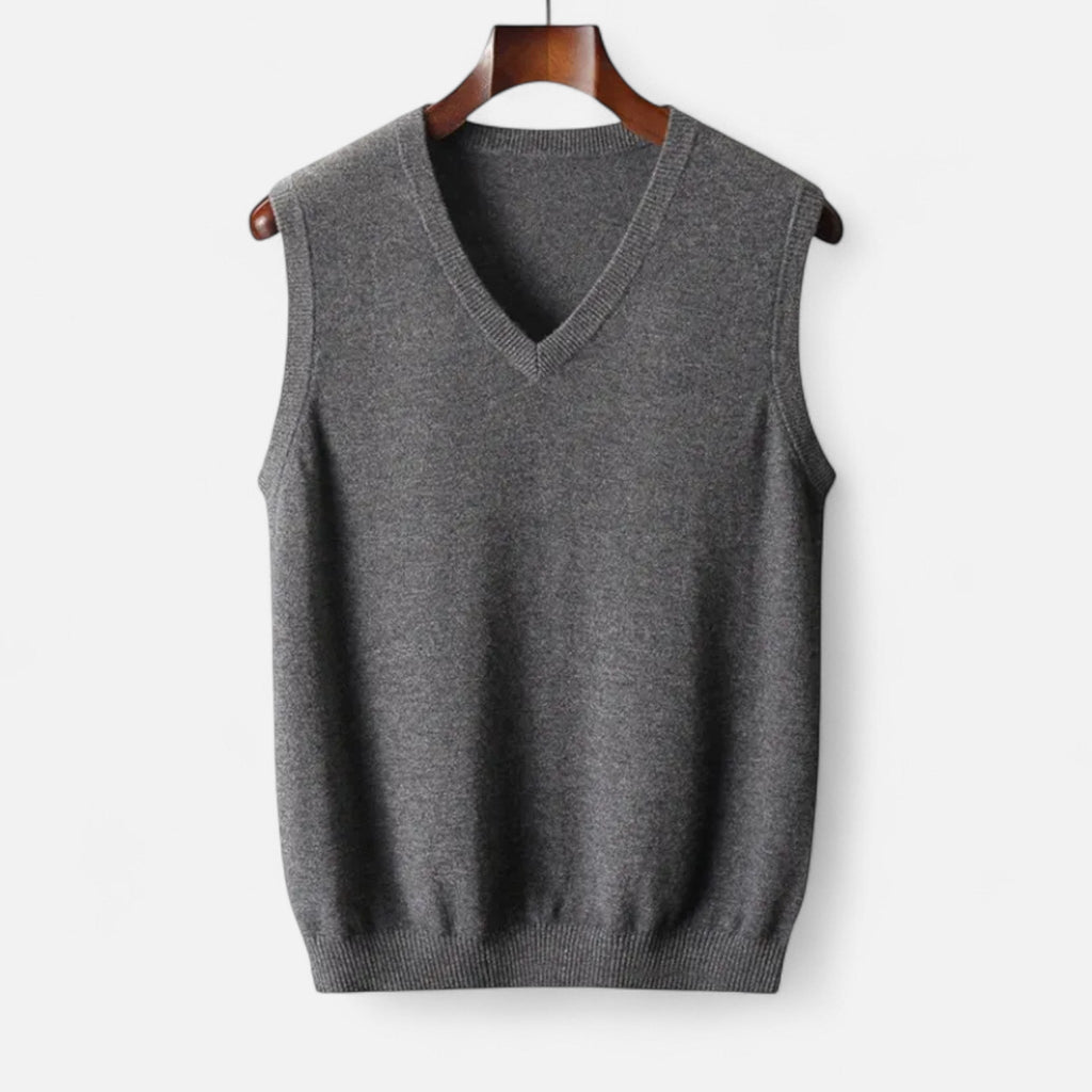 Felix smart V-neck vest in grey