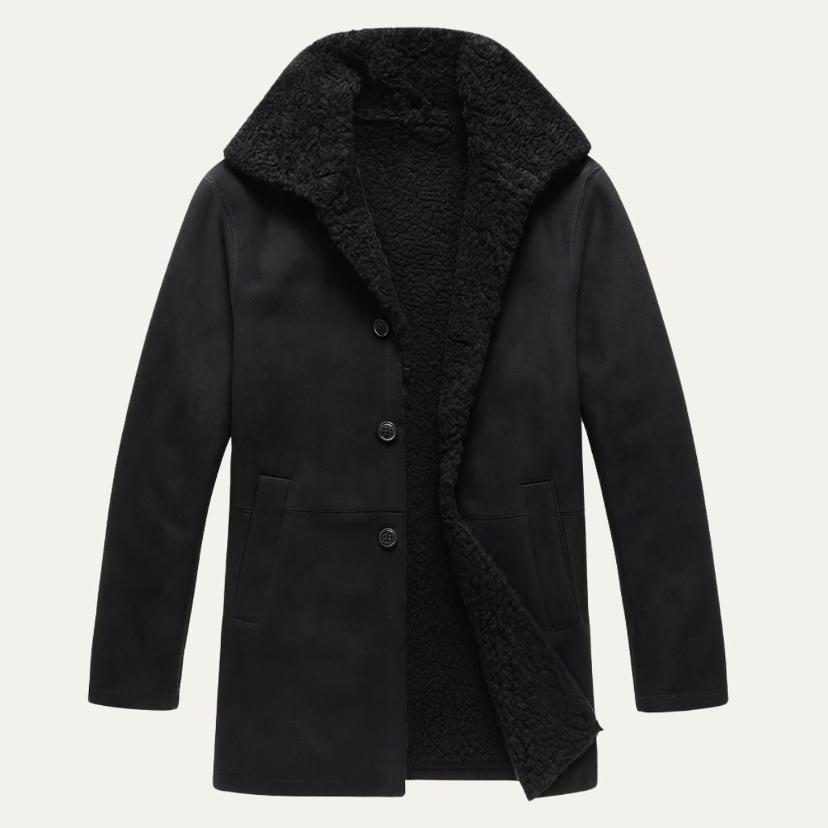 Hugo – Shearling-Collar Mens Winter Coat