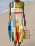 Casual Geometric Summer Dress – Image 1