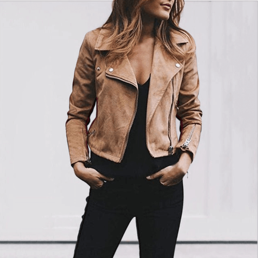 Laura – Women’s Cropped Biker Jacket