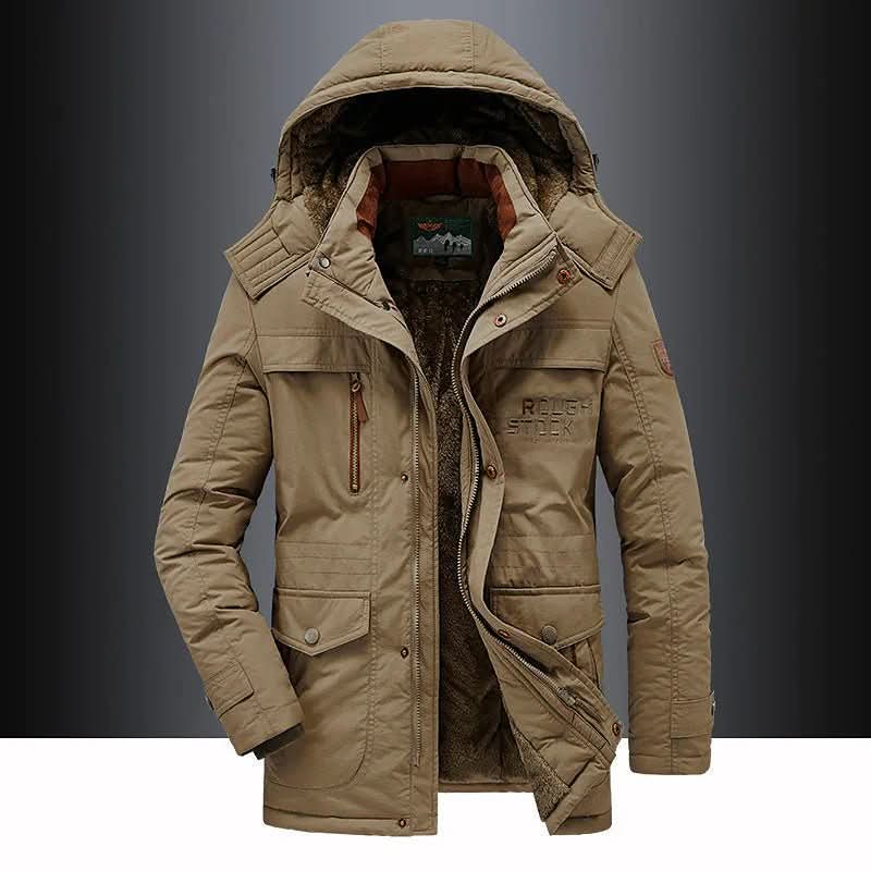Men’s padded jacket with detachable hood and fleece lining - J&B; - 3 - London-stylehouse.com