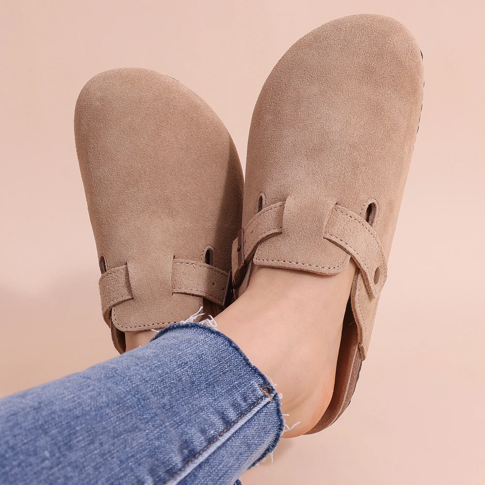Petra – Women Suede Slip-On Clogs - Image 9