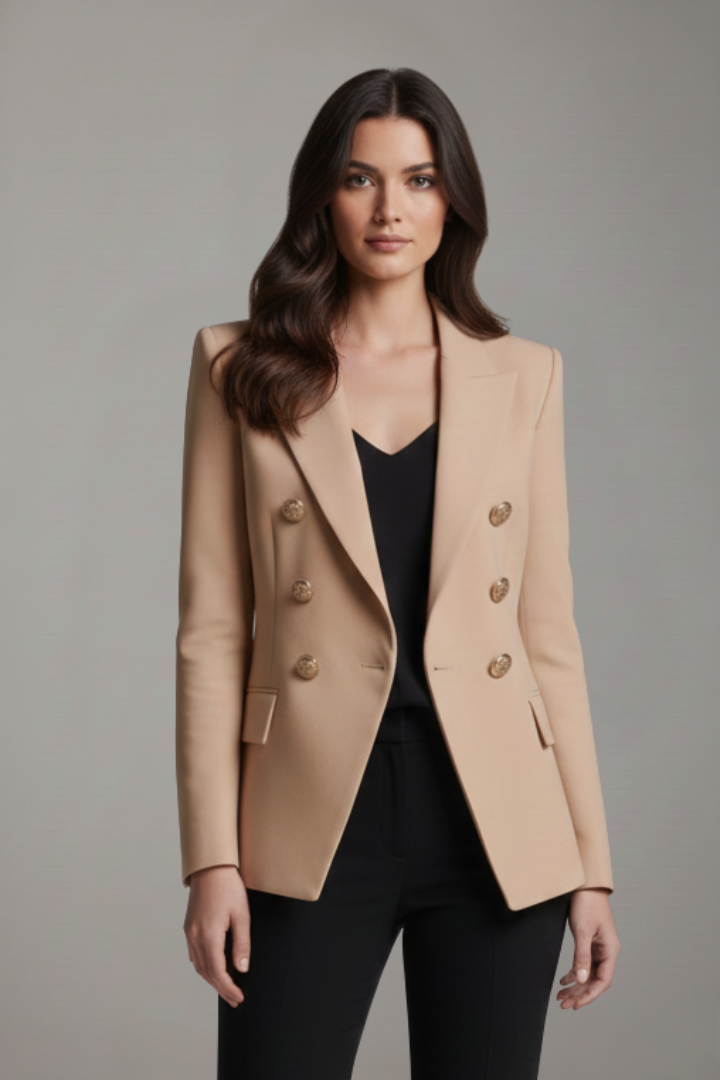 Women’s blazers with a double-breasted placket and gold-coloured buttons - J&B; - 5 - London-stylehouse.com