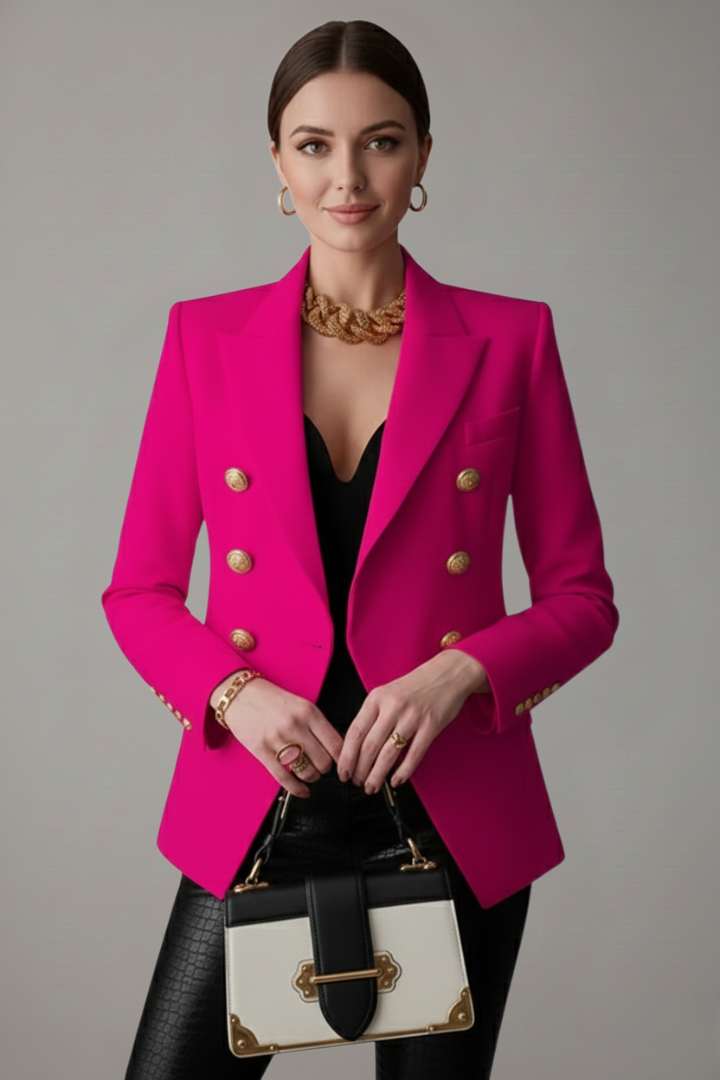 Women’s blazers with a double-breasted placket and gold-coloured buttons - J&B; - 4 - London-stylehouse.com
