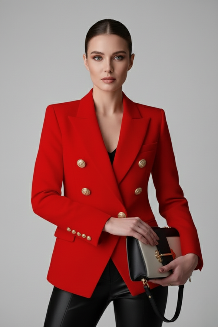 Women’s blazers with a double-breasted placket and gold-coloured buttons - J&B; - 3 - London-stylehouse.com