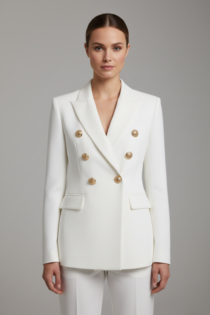 Women’s blazers with a double-breasted placket and gold-coloured buttons - J&B; - 2 - London-stylehouse.com