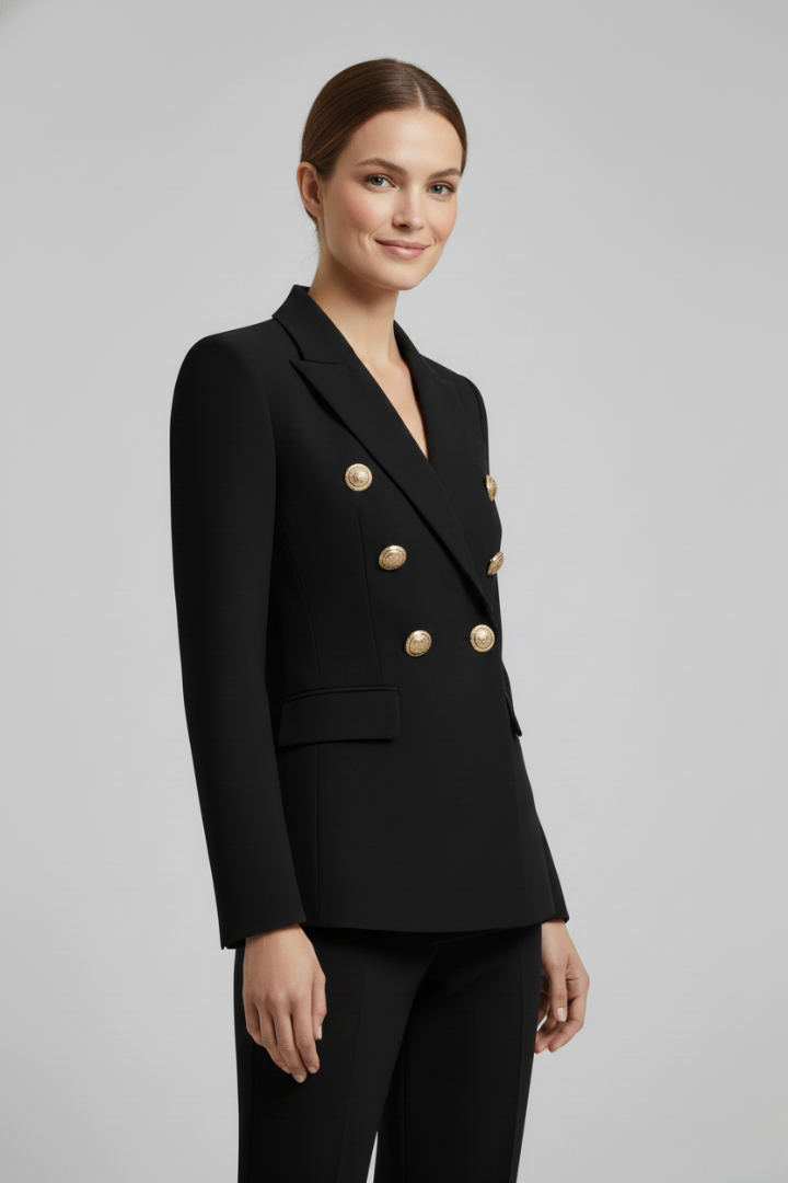 Women’s blazers with a double-breasted placket and gold-coloured buttons - J&B; - 7 - London-stylehouse.com