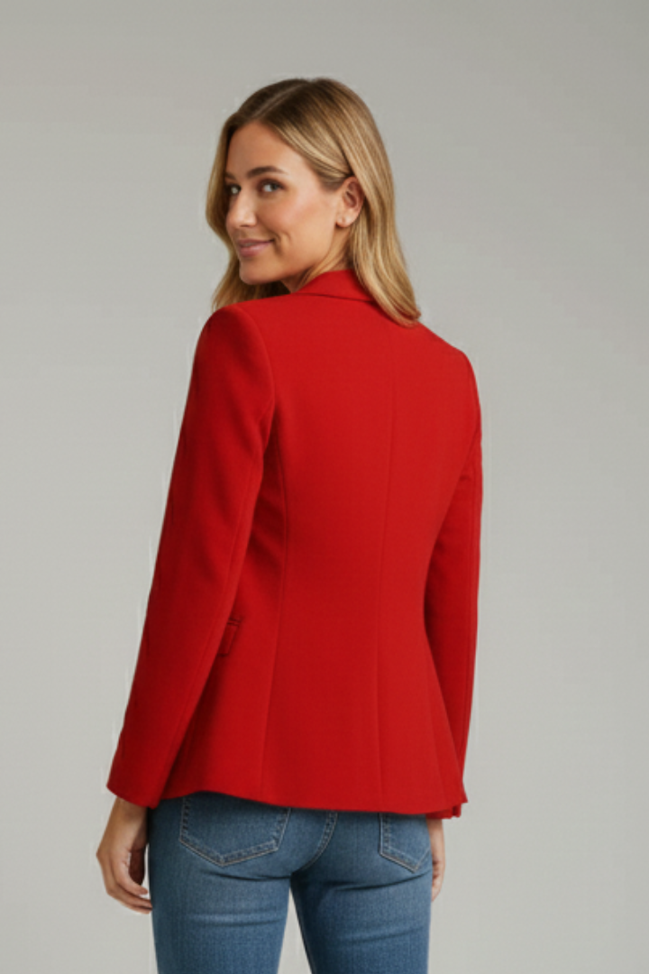 Women’s blazer with a drooping lapel and one button - J&B; - 8 - London-stylehouse.com