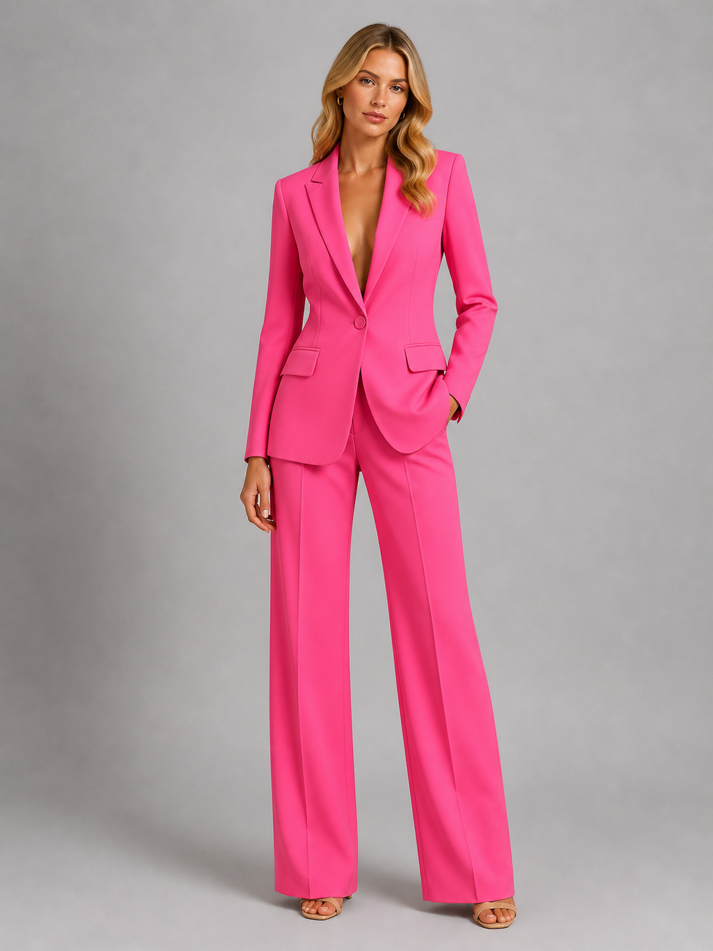 Women’s outfit: Fitted blazer and wide-leg trousers - J&B; - 5 - London-stylehouse.com