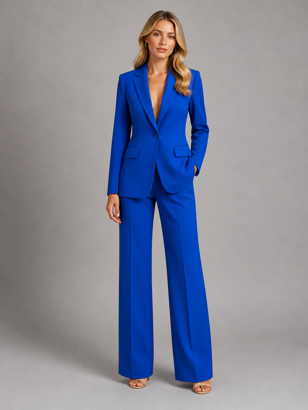 Women’s outfit: Fitted blazer and wide-leg trousers - J&B; - 3 - London-stylehouse.com