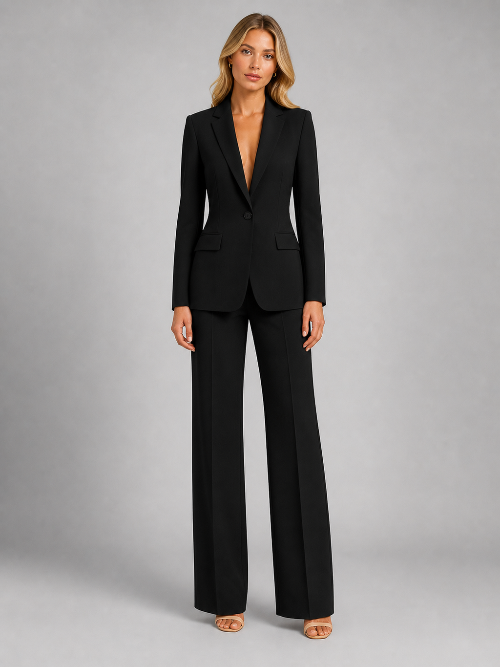 Women’s outfit: Fitted blazer and wide-leg trousers - J&B; - 2 - London-stylehouse.com