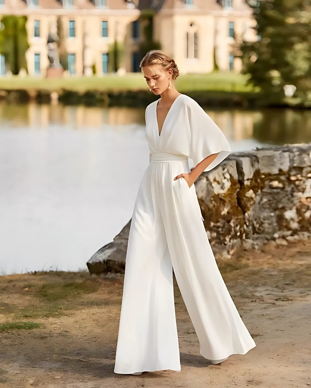 Mila – Elegant Wide Leg Jumpsuit for Women - Image 1